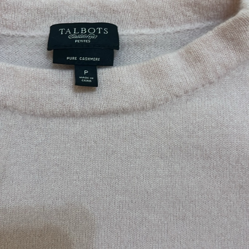 Talbots pure cashmere light pink Sweater